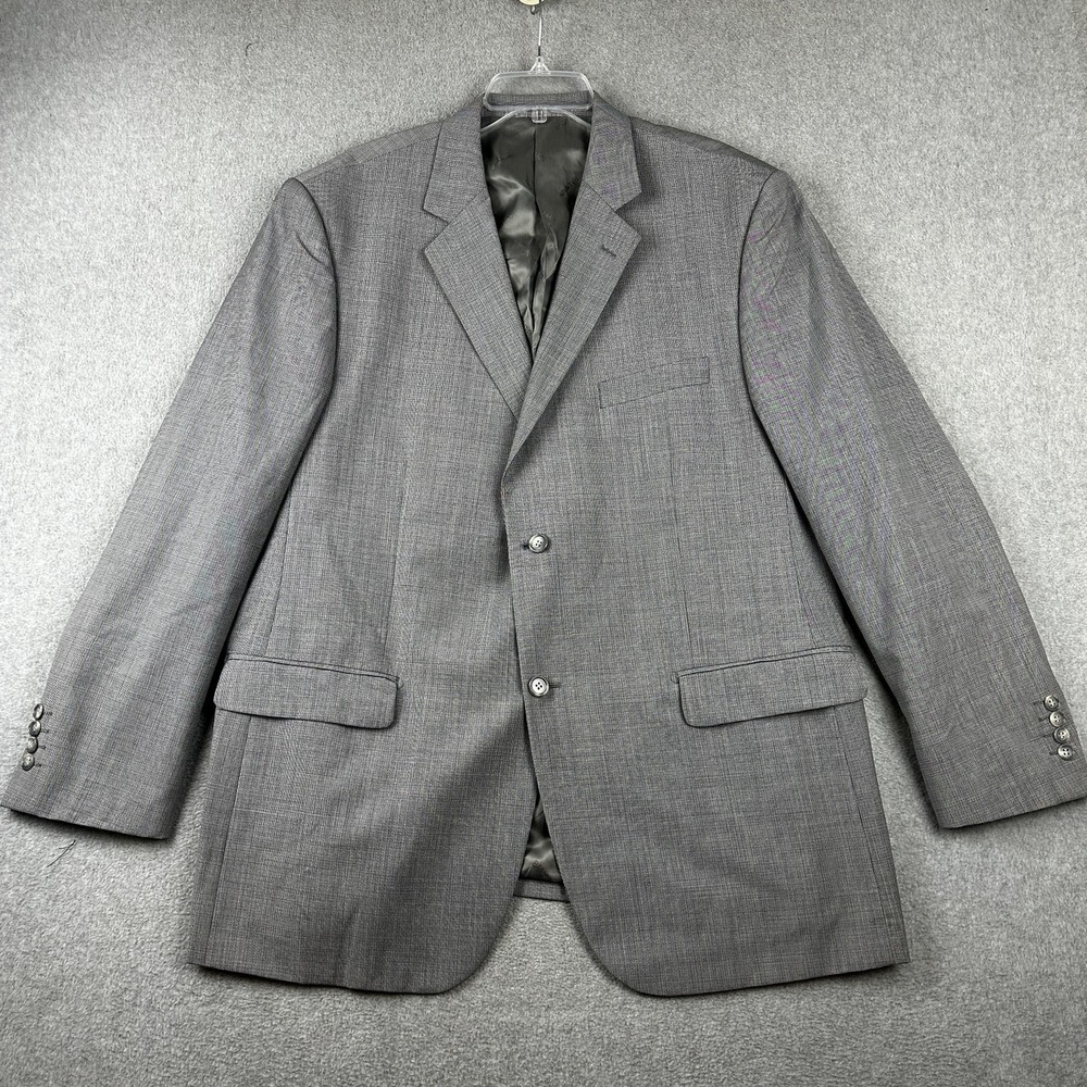 Balmain Blazer Mens 50R Wool Blend Super 120s Two Button Classic Suit Jacket